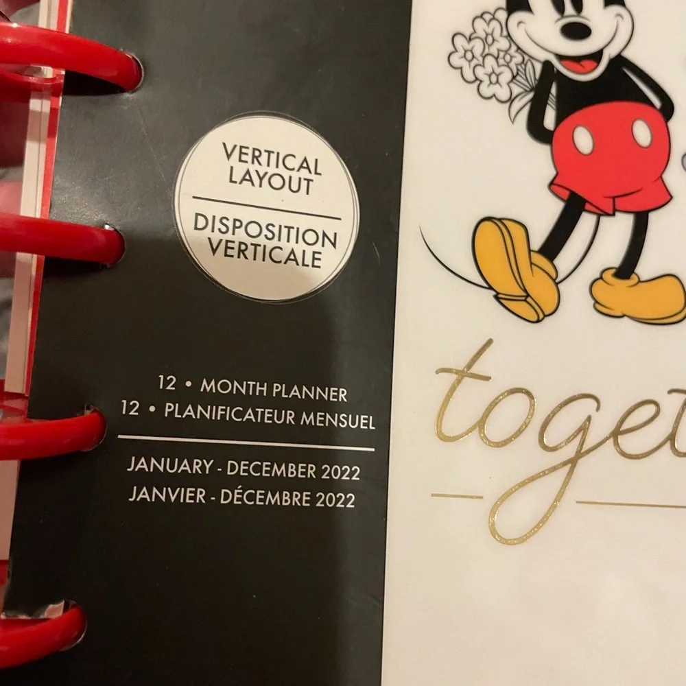 The Happy Planner Disney Mickey and Minnie Mouse Better Together Planner 2022